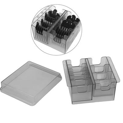 Limit Comb Storage Box Hair Clipper Positioning Caliper Comb Partition Organizer CaseTransparent Gray