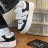Mode Damen Sportschuhe Frühling Herbst Vielseitig Nische Schnürschuhe Einfarbig Dicke Sohle 2024 Neuer Stil Freizeitschuhe für Damen