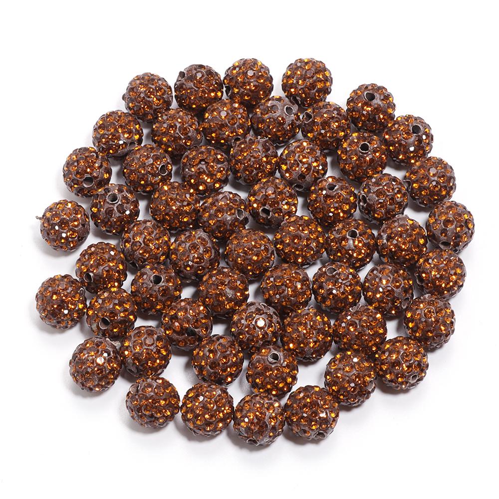 10pcs/bag Colorful Soft Pottery Clay Shamballa Beads Loose Beads For Jewelry Making DIY Necklace Bracelets Pendants Accessories