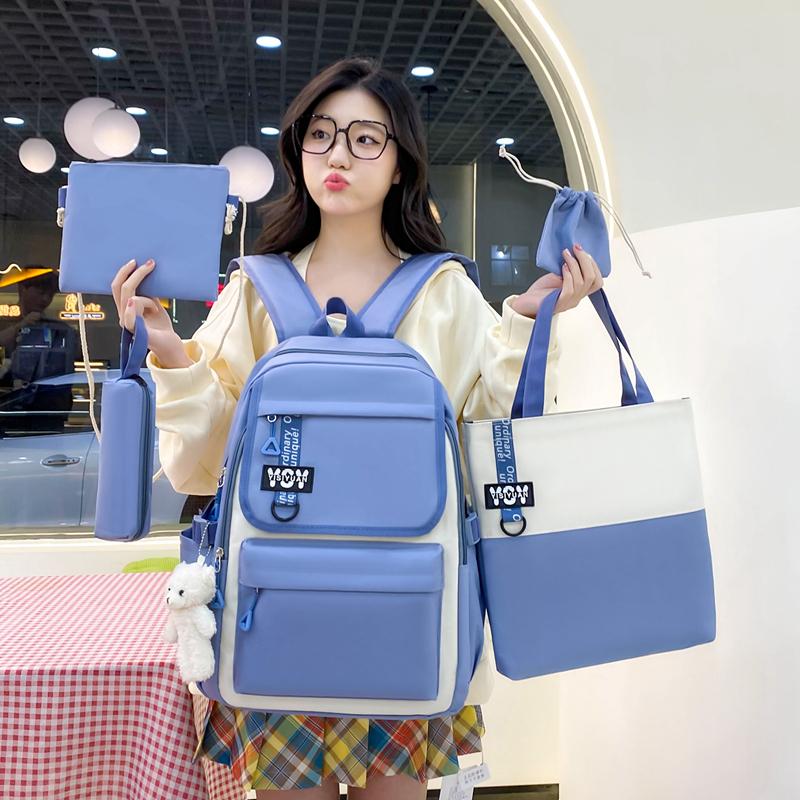 Vierteiliger Schulrucksack für Damen