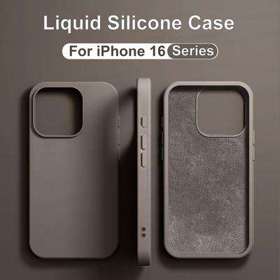 16 Pro Max Shockproof Phone Case For Apple iPhone 13 14 11 12 15 16 Pro Max 16 Plus New Liquid Silicone Bumper Cases Soft Cover