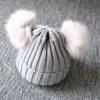 Winter Niedlich Pom Kinder Strickmütze Warm Bommelmütze Baby Beanie Mütze