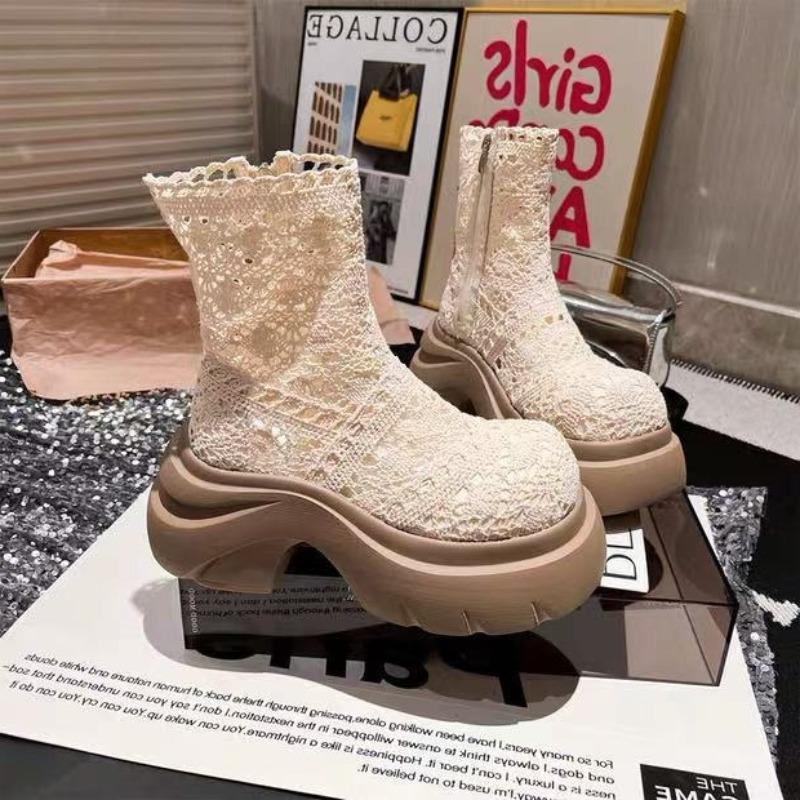 Women Platform Ankle Boots New Summer Shoes Designer 2025 Trend Cool Boots Sandals Chunky High Heels Shoes Woman Zapatos