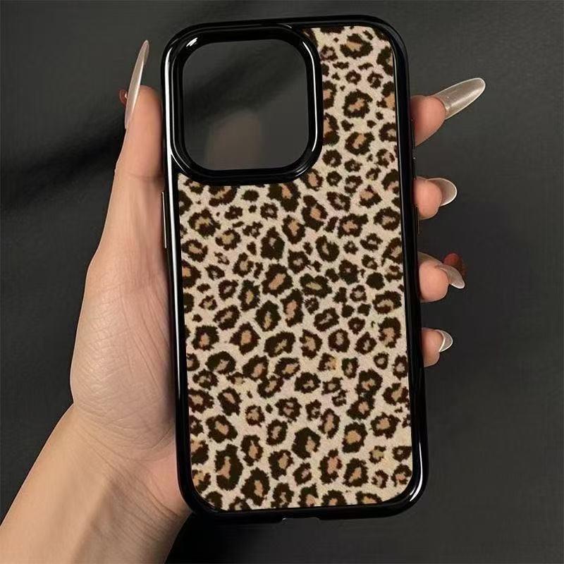 Stoßfeste Handyhülle mit Leopardenmuster für iPhone 17 Pro Max 16 Plus 15 14 13 11 Silikon-Rückseite für iPhone 12 Pro XR XS X 8 7