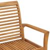 Garden Bench with Red Cushion 112 Cm Solid Teak Wood