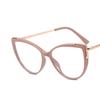 Cat Eye Glasses Metal Frame Blue Light Blocking TR90 Brand Designer Eyewear New Trend Gradient Color Frame Reading Eyegalsses