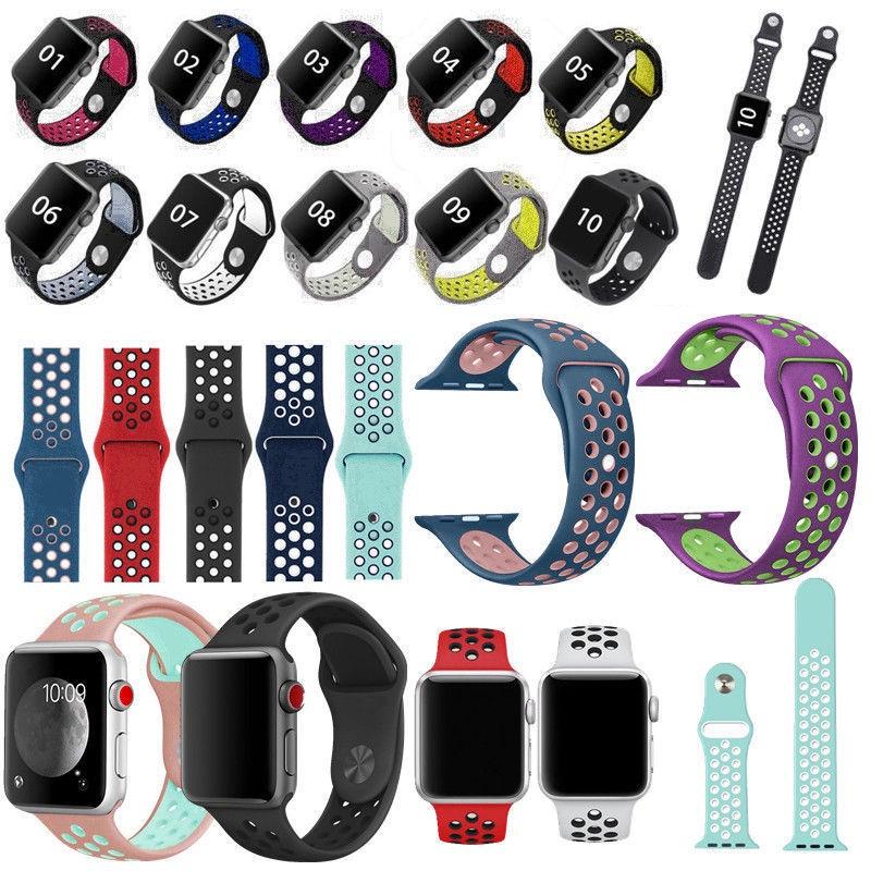 Replacement Sports Silicone Strap Watch Band For Apple Watch Iwatch 38mm 42mm