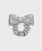 Socks Appeal Ribbon Hair Scrunchie Gray Dot