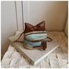 Farbe Mini-Strohhalm-Box Schultertaschen Gestreifte Ketten Lässige Sommerurlaubs-Crossbody-Taschen Für Damen Modebewusstsein Von Luxus