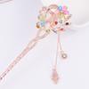 Fashion Metal Chinese Style Hair Stick Flower Rhinestone Hair Chopsticks Hairpin Cat Eye Stone Clip Women Hair Accessories