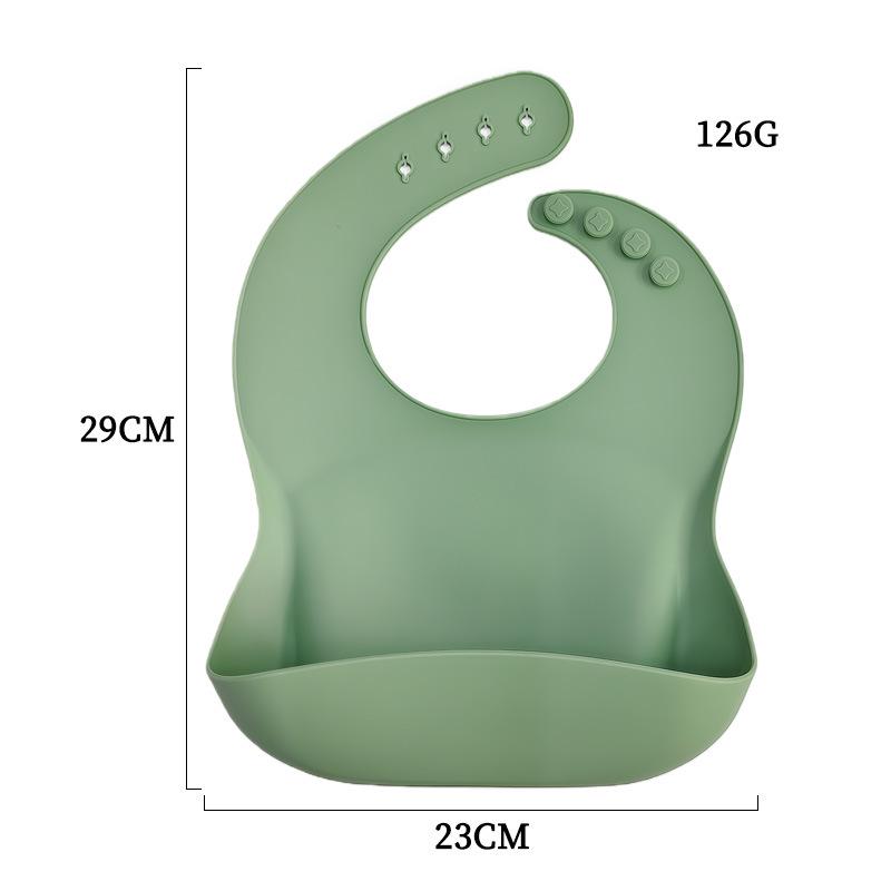 Bavaglino Impermeabile in Silicone per Bambini - Resistente alle Macchie, Tasca Raccogli Cibo Inclusa, Personalizzabile con LOGO.