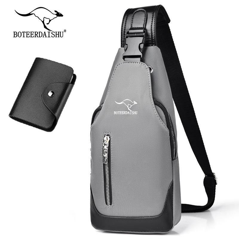 Męska wodoodporna torba crossbody z tkaniny Oxford - styl koreański, modna torba na jedno ramię