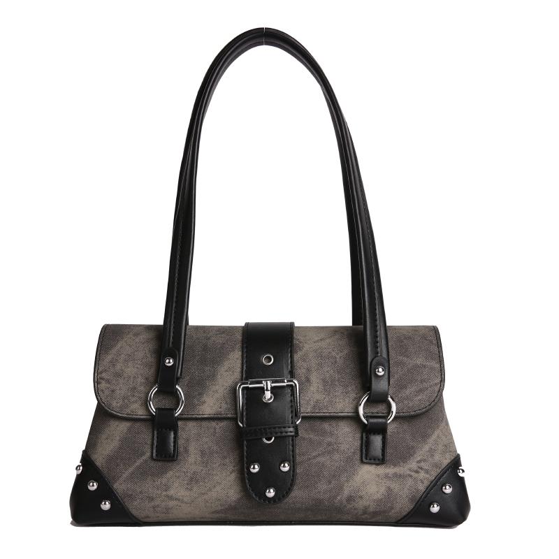 

Fashi Sewing Thread Solid PU Hasp Shoulder Bags Interior Compartment Women s Handbags 2026 High Quality Versatile Sweet Bags