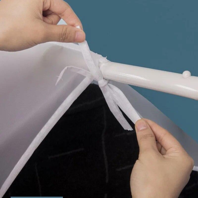 1pc Transparent Plane Water Repellent Clothing Moisture-proof Dust Cover Hanging Bag Hanging Non-woven Storage Dust Bag