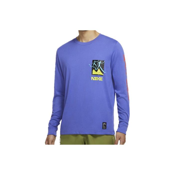 Nike Dri-Fit A.I.R. Hardlooptraining T-shirt Lange Mouw Heren Tops Lavendel CW0942-554