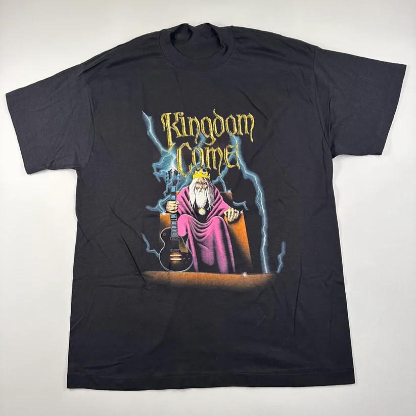 Vtg Kingdom Come Band Music Tour Heavy Cotton Black Shirt S-5XL CM411 S