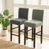 Removable Short Back Chair Covers Elastic Bar Stool Covers Chair Cushion Cover  Dining Room