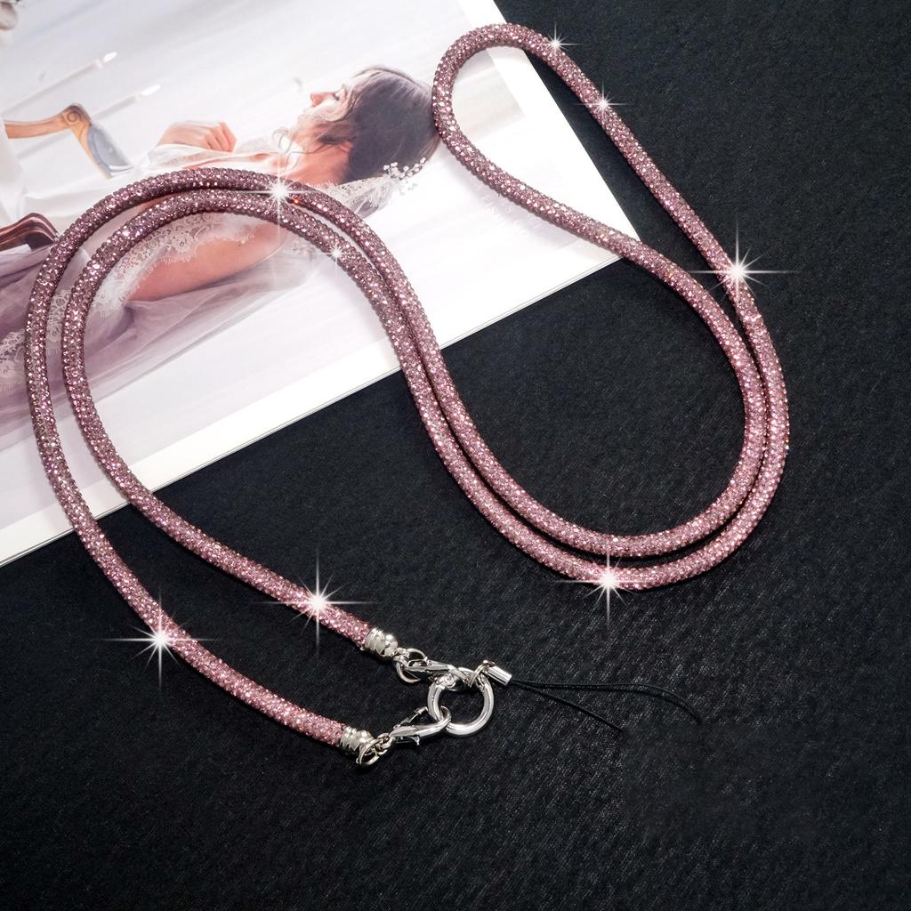 New Luxury Crystal Rhinestone Phone Lanyard Bright Bling Bling Phone Case Chain Straps Phone Anti-lost Rope Phone Accessories