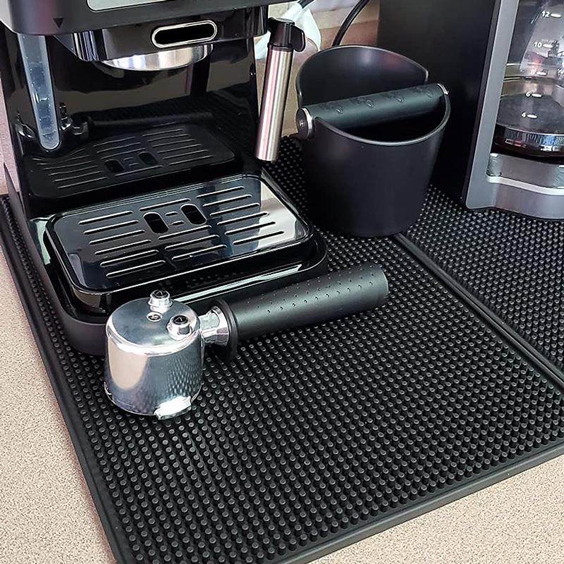 Bar Mat Rubber Anti-slip PVC Coffee Bar Mats Cup Mat Waterproof Heat Resistant Durable Drain Mat for Home Bar Cafe