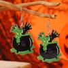 Halloween Skull & Bat Acrylic Earrings: Unique Horror Fashion for Women