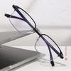 Ultra Light Small Frame Elderly Glasses Business Half Frame Anti Blue Light Presbyopia Glasses High-Definition Far Sight Glasses