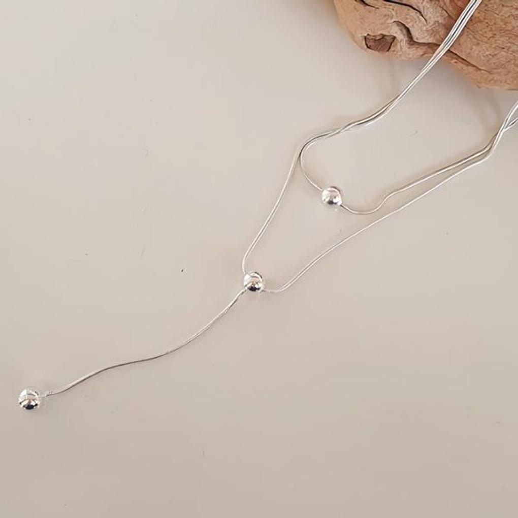 Damhalsband med daglig droppe och ormlänk (Två Kedjor Samtidigt)