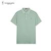 TRIES Men's Color-Block Lapel Short Sleeve Polo Shirt