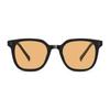 Korean Style Fashionable Black Frame Brown Sunglasses Women's Summer Sun Protection 2024 New Round Face Big Face Slimming Net Red Sunglasses