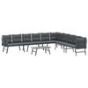 VidaXL Ensemble de bancs de jardin avec coussins 5 pcs noir, ensemble de meubles d’extérieur, ensemble de pique-nique de 3283712