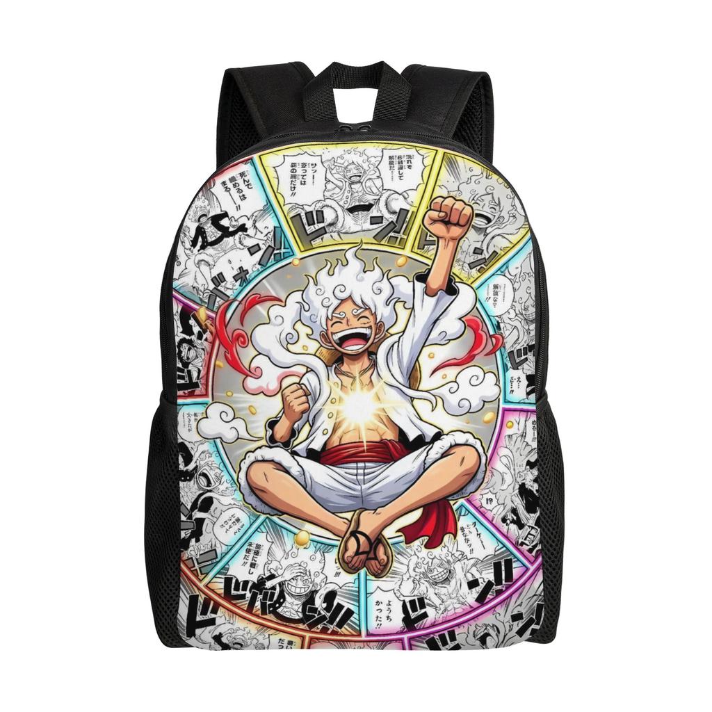 Luffy Gear Five Manga Backpack Ones Pieces Women Polyester College Backpacks Big Style High School Bags Rucksack