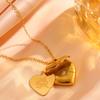 Explosive Necklace Light Luxury K Love Photo Frame Pendant Can Be Engraved Titanium Steel High-end Couple Necklace Jewelry