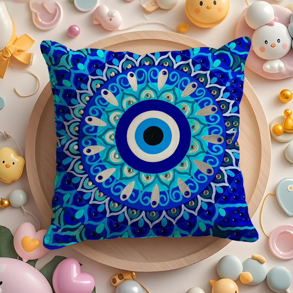 

Custom EEvil Eye Luxury Pillow Case Soft Plush Fabric DoubleSided Printed Cushion Cover Warm Winter Sofa Pillow Case 30x30cm