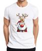 Santa Claus Reindeer Cartoon Funny Christmas Gift Kids Unisexs Tshirt