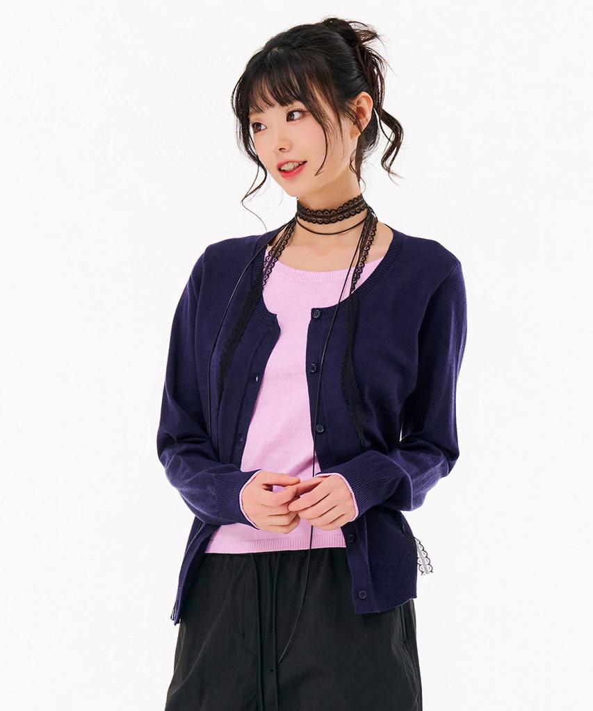 CHASECULT Women'S Layered Knit Cardigan-Farg5261B04