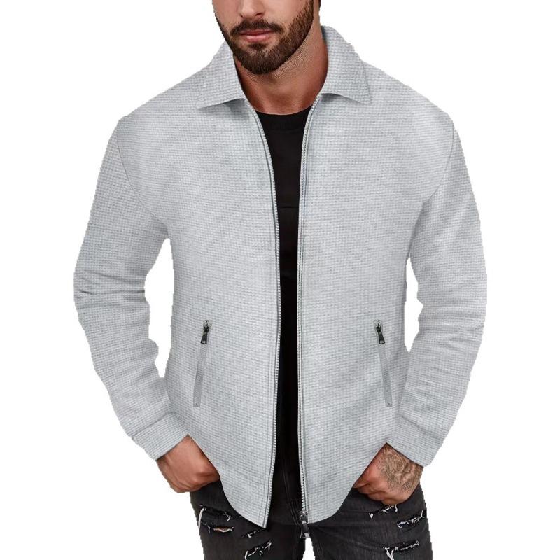 Men S Athletic Long Sleeve Jacket With Zipper Pockets