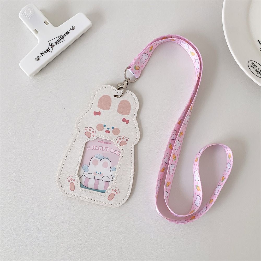 

із шнурком. Власник для фотокартки. Модна обкладинка для картки Pink Rabbit