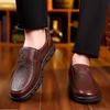 Men's Summer Shoes, Perforated Breathable Business Casual Slip-On Shoes with Soft Sole, Comfortable and Wear-Resistant Driving Shoes