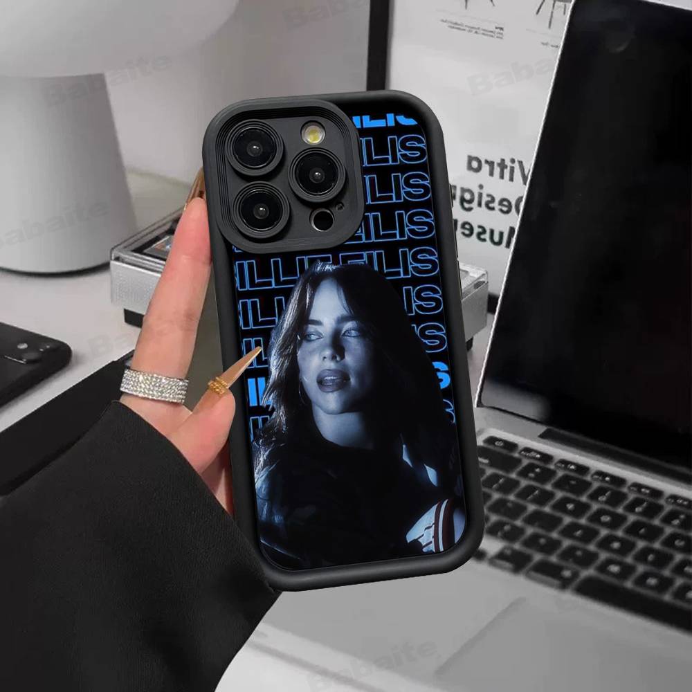 

Чохол для телефону Pop E-Eilish Star B-billie Для IPhone 17 16 15 14 13 12 11 Pro Max 16E Plus INS М який чохол iPhone 16 pro