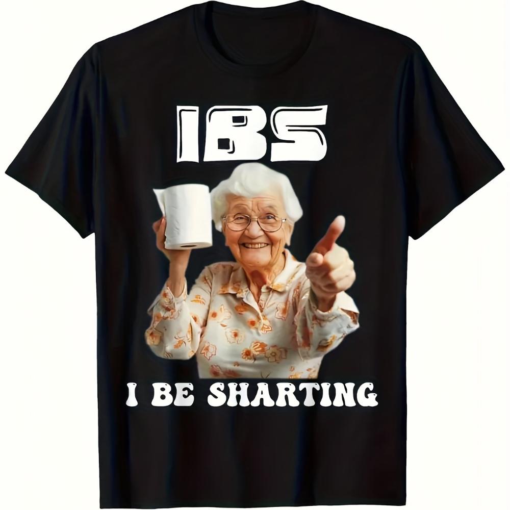 Funny IBS IM Pooping Graphic Tee 100 Polyester Crew Neck Short Sleeve TShirt Fits Unisex and Unisex
