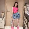 Girls' Summer Set Korean Sleeveless Vest Solid Color Sweet and Trendy Pleated Skirt Pants Stylish and Trendy