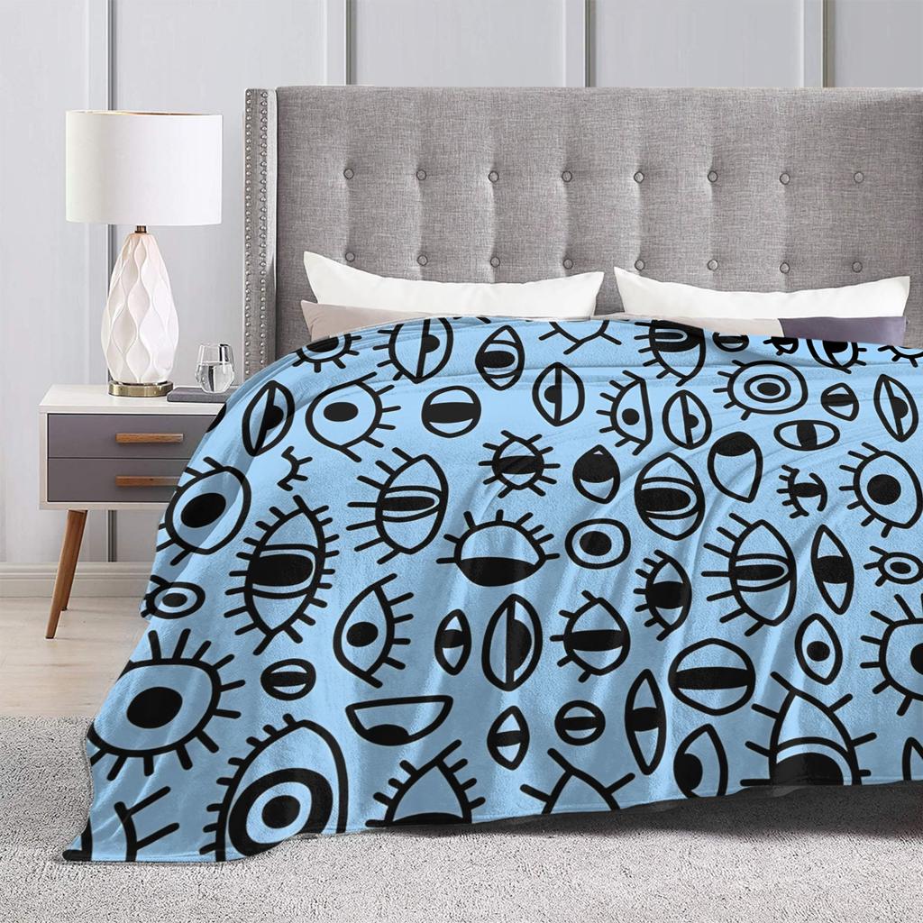 Eye Pattern Plush Blanket Children Flannel Throw Blanket For Couch Bed Warm ized Quality Bedspread Birthday Present
