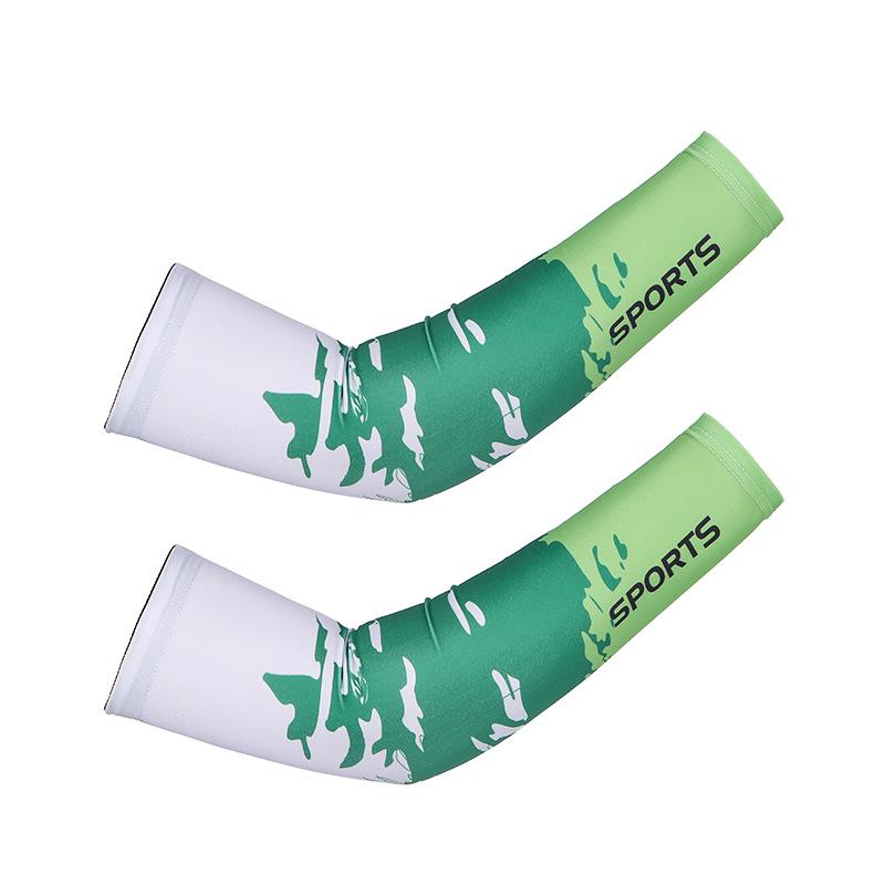 Sport Style Sun Protection Breathable Cycling Arm Warmers for Men and Women - Thin Ice Silk Sleeves