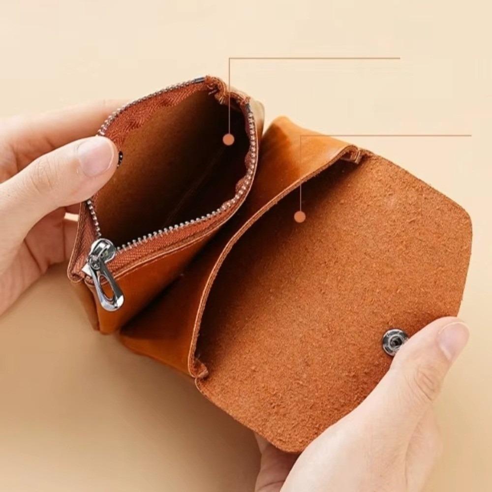 Zipper Short Wallet Hasp Mini Purse Bag Portable Leather Small Coin Pouch  Shopping