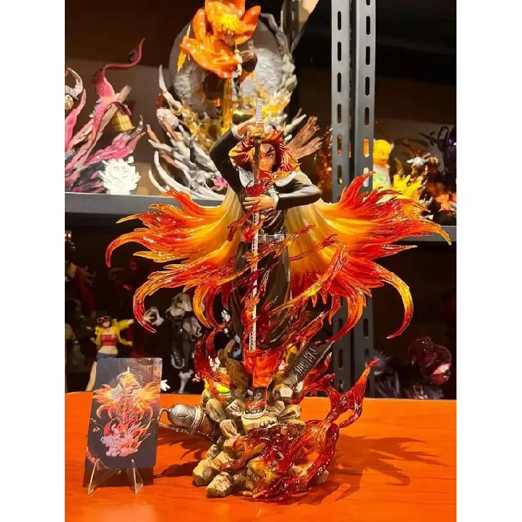 30cm Demon Slayer Rengoku Kyoujurou Anime Figure Rengoku Kyoujurou Figurine Pvc Model Statue Collection Decoration Desk Toy Gift