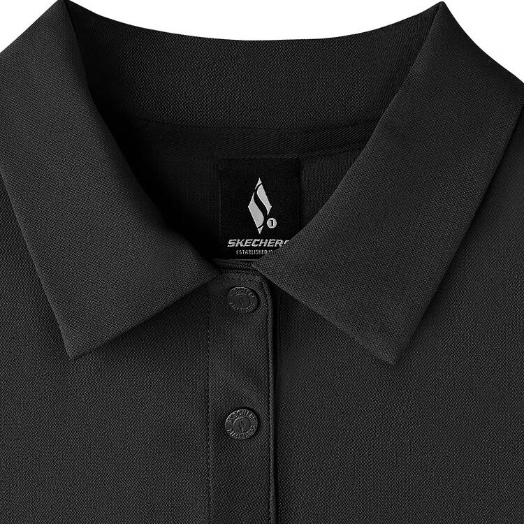Skechers Sport Casual Comfortable Soft Short Sleeve Dress Women dresses Deep-Night-Black L225W028-03B6