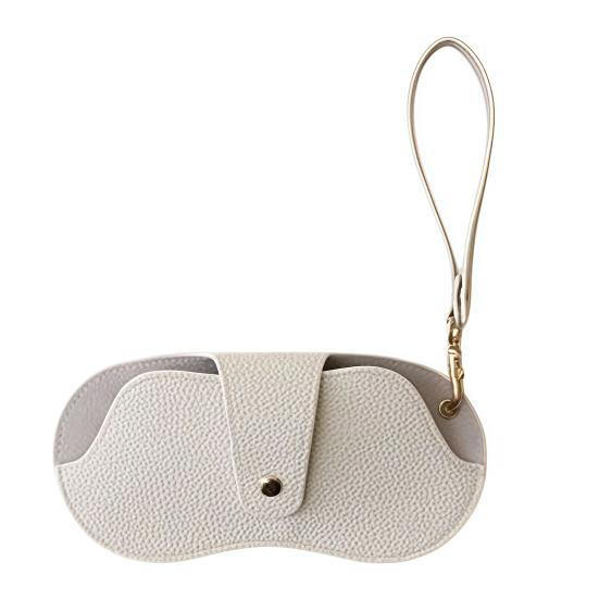 Sunglasses Storage Pouch, Imitation Leather Hanging Glasses Case with Carabiner, Portable Eyeglasses Holder for Bag