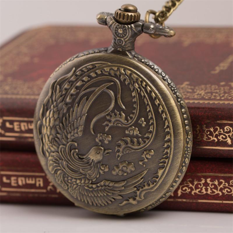 Vintage Quartz Pocket Watch with Retro Flip Necklace Pendant Design