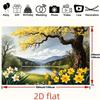 2D Dreamy Spring Landscape Backdrop for Live Streaming & Room Decor