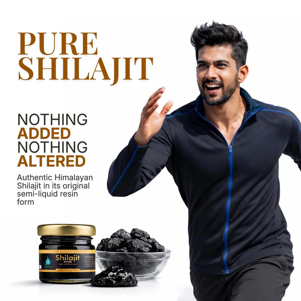Resina de Shilajit del Himalaya Vedapure 25g | Puro Natural 100% Shilajeet Ayurvédico con Ácido Fúlvico | 250mg por Porción | 100 Porciones | Soporta Ener