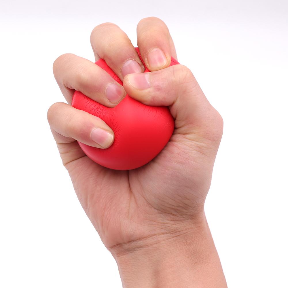 Hand Grip Strengthener & Massager Ball, Adult Therapy Rehab Gym Office Home Exercise Equipment, Soft Foam Stress Relief Gripper